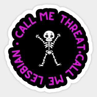 Call me threat Sticker